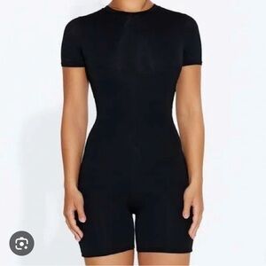 Black Short Sleeve Jumpsuit